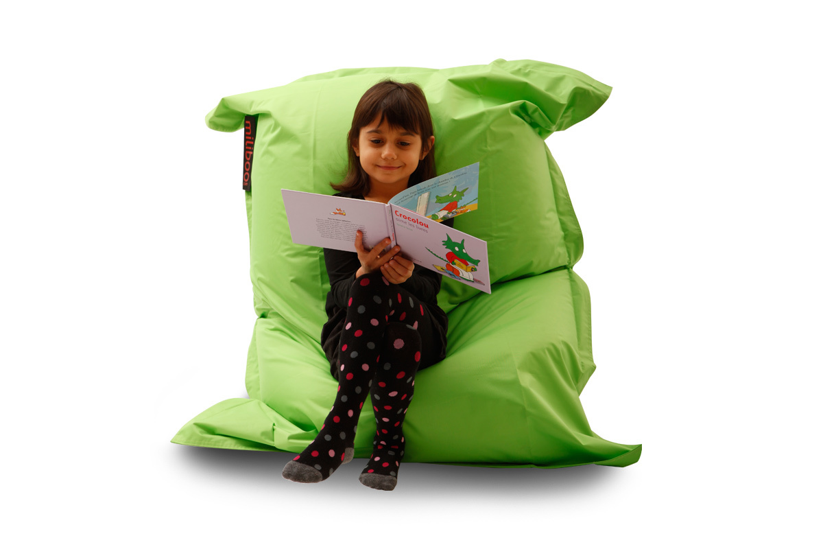 Puf de dise&ntilde;o verde SMALL MILIBAG