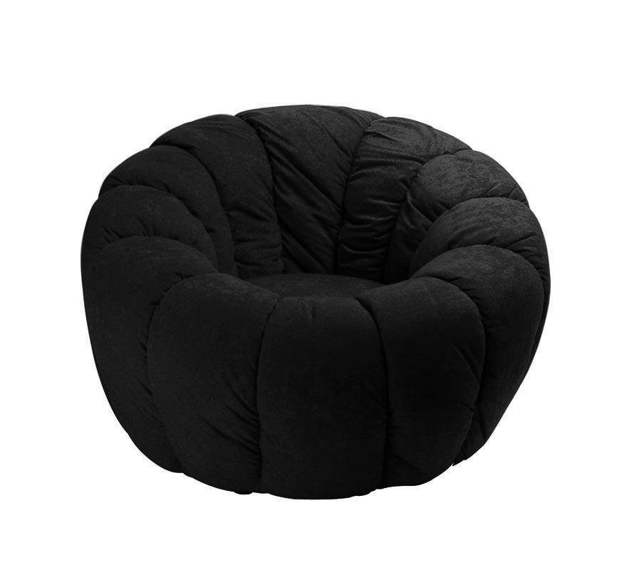 Puf Flower de color negro