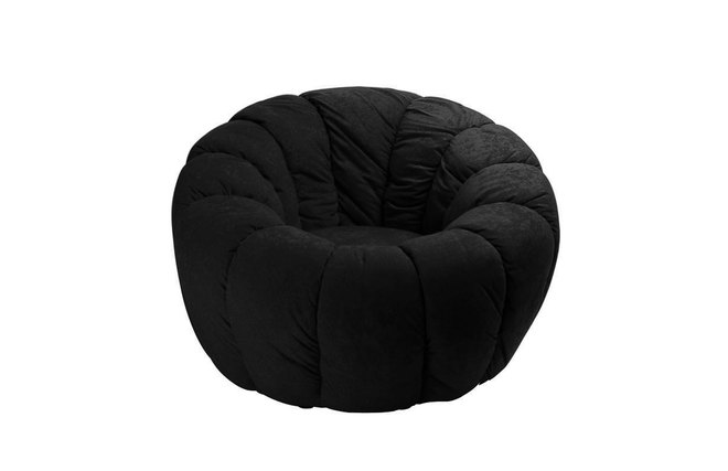 Puf Flower de color negro