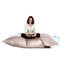 Puf gigante acolchonado de dise&ntilde;o dorado BIG MILIBAG TREND