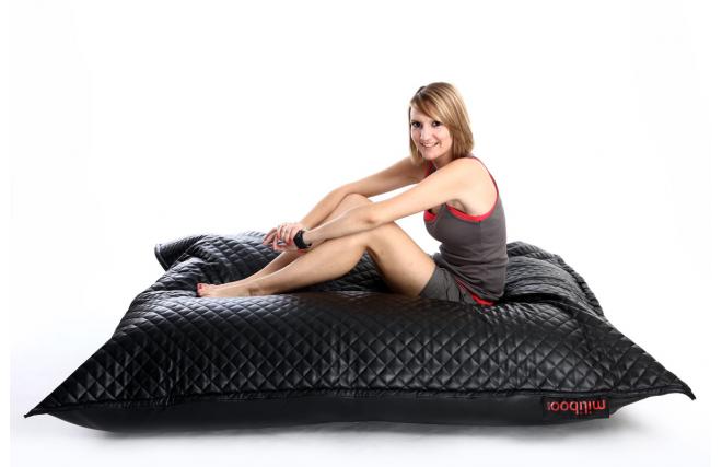Puf gigante acolchonado de dise&ntilde;o negro BIG MILIBAG TREND