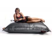 Puf gigante acolchonado de dise&ntilde;o plateado BIG MILIBAG TREND