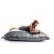 Puf gigante acolchonado de dise&ntilde;o plateado BIG MILIBAG TREND