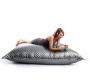 Puf gigante acolchonado de dise&ntilde;o plateado BIG MILIBAG TREND