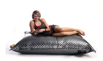Puf gigante acolchonado de dise&ntilde;o plateado BIG MILIBAG TREND