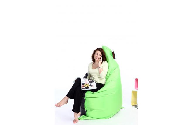 Puf gigante de dise&ntilde;o gris y verde anis BIG MILIBAG