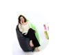 Puf gigante de dise&ntilde;o gris y verde anis BIG MILIBAG