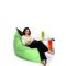 Puf gigante de dise&ntilde;o gris y verde anis BIG MILIBAG