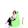 Puf gigante de dise&ntilde;o gris y verde anis BIG MILIBAG