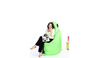 Puf gigante de dise&ntilde;o gris y verde anis BIG MILIBAG