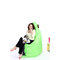 Puf gigante de dise&ntilde;o gris y verde anis BIG MILIBAG
