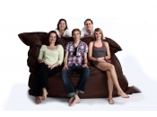 Puf gigante de dise&ntilde;o marr&oacute;n  FAMILY MILIBAG