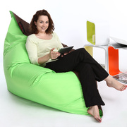 Puf gigante de dise&ntilde;o marr&oacute;n y verde anis BIG MILIBAG