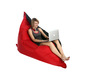 Puf gigante de dise&ntilde;o negro y rojo BIG MILIBAG
