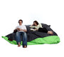 Puf gigante de dise&ntilde;o verde y gris FAMILY MILIBAG