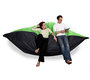Puf gigante de dise&ntilde;o verde y gris FAMILY MILIBAG