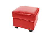 Puf / reposa pies CLUB piel rojo