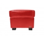 Puf / reposa pies CLUB piel rojo