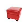 Puf / reposa pies CLUB piel rojo