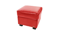 Puf / reposa pies CLUB piel rojo