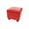Puf / reposa pies CLUB piel rojo