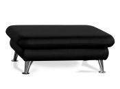 Puff reposapi&eacute;s de dise&ntilde;o negro ALABAMA