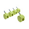 Ruedecillas verdes compatibles base blanca