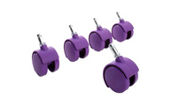 Ruedecillas violetas compatibles base blanca