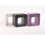 Set de 4 estanter&iacute;as cuadradas POP color negro