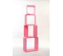 Set de 4 estanter&iacute;as cuadradas POP color rosa