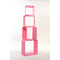 Set de 4 estanter&iacute;as cuadradas POP color rosa