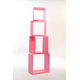 Set de 4 estanter&iacute;as cuadradas POP color rosa