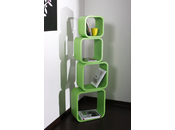 Set de 4 estanter&iacute;as cuadradas POP color verde