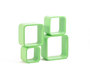 Set de 4 estanter&iacute;as cuadradas POP color verde