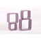 Set de 4 estanter&iacute;as cuadradas POP color violeta