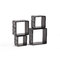 Set de 4 estanter&iacute;as cuadradas POP impresas color negro