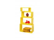 Set de 4 estanter&iacute;as POP rectangular color amarillo