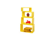 Set de 4 estanter&iacute;as POP rectangular color amarillo