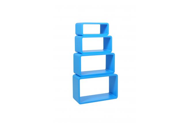 Set de 4 estanter&iacute;as POP rectangular color azul