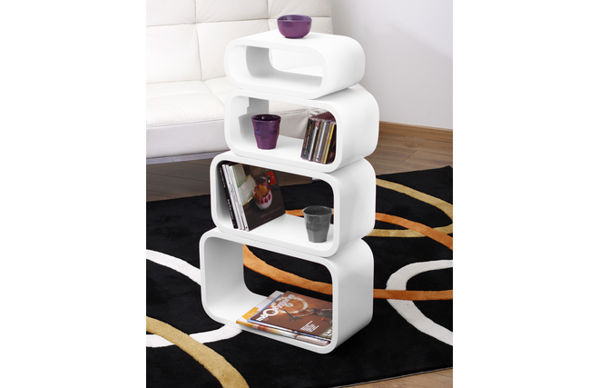 Set de 4 estanter&iacute;as POP rectangular color blanco
