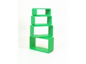 Set de 4 estanter&iacute;as POP rectangular color verde
