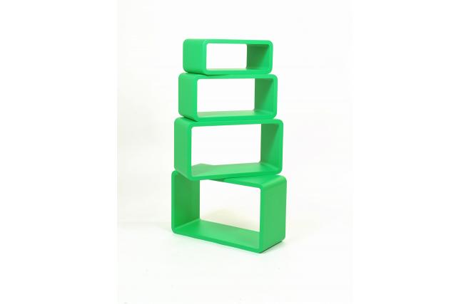 Set de 4 estanter&iacute;as POP rectangular color verde
