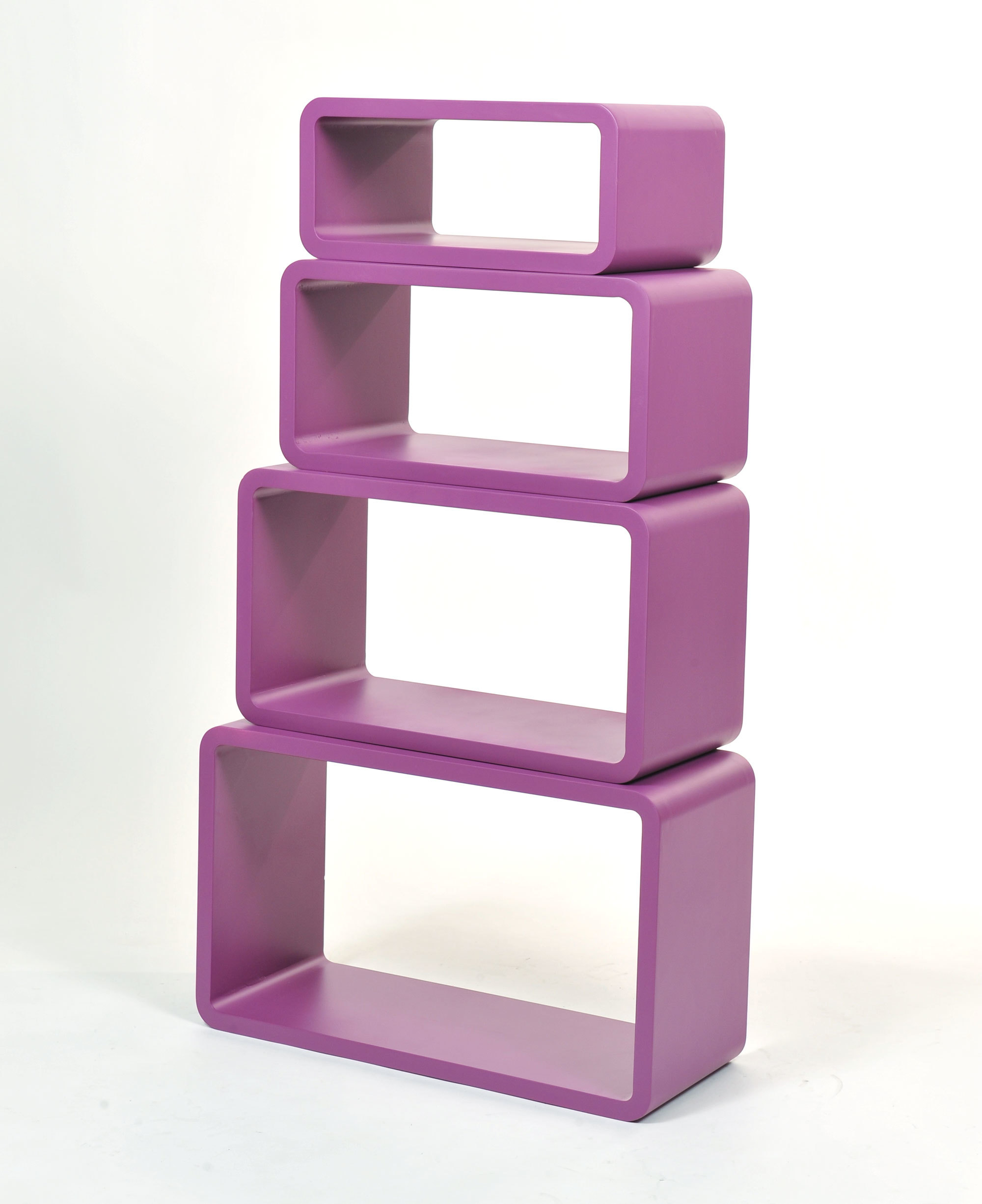 Set de 4 estanter&iacute;as POP rectangular color violeta