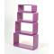 Set de 4 estanter&iacute;as POP rectangular color violeta