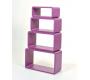 Set de 4 estanter&iacute;as POP rectangular color violeta
