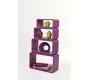 Set de 4 estanter&iacute;as POP rectangular color violeta