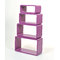 Set de 4 estanter&iacute;as POP rectangular color violeta