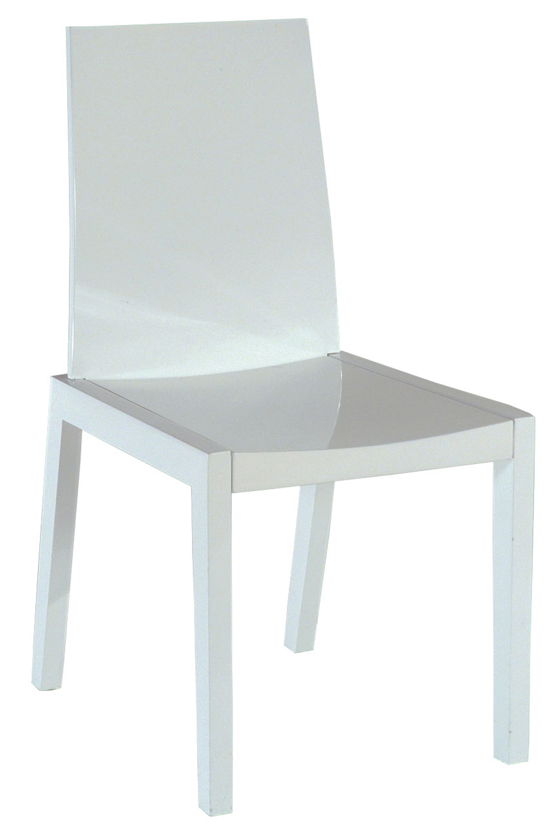 Silla de cocina/comedor de diseño NEW YORK color blanco - Miliboo
