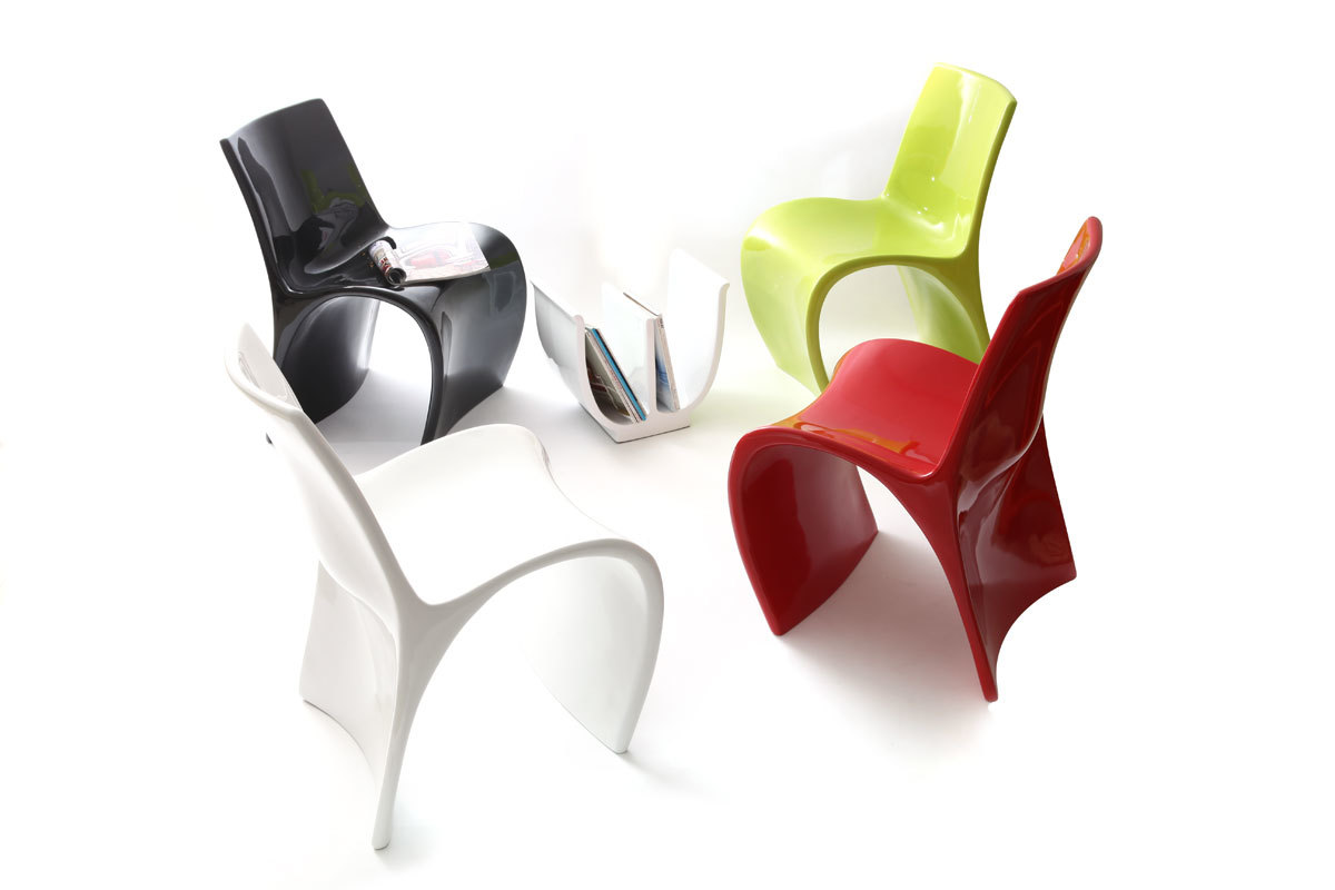 Silla de dise&ntilde;o blanca OWIE