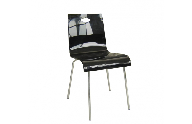 Silla de dise&ntilde;o CINDY de metacrilato negro